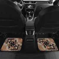 Bula Fiji Plumeria Tagimoucia Salusalu Mocha Car Mats Kaiviti Masi LT7 Set 2pcs - Back Mocha - Polynesian Pride