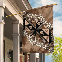 Bula Fiji Plumeria Tagimoucia Salusalu Mocha Garden Flag Kaiviti Masi LT7 House Flag Mocha - Polynesian Pride
