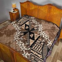 Bula Fiji Plumeria Tagimoucia Salusalu Mocha Quilt Kaiviti Masi LT7 - Polynesian Pride