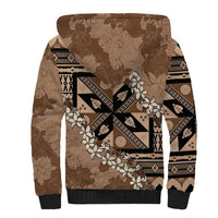 Bula Fiji Plumeria Tagimoucia Salusalu Mocha Sherpa Hoodie Kaiviti Masi LT7 - Polynesian Pride