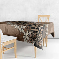Bula Fiji Plumeria Tagimoucia Salusalu Mocha Tablecloth Kaiviti Masi LT7 - Polynesian Pride