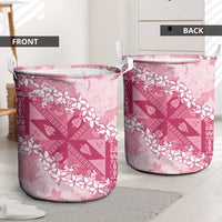 Bula Fiji Plumeria Tagimoucia Salusalu Pink Laundry Basket Kaiviti Masi LT7 - Polynesian Pride
