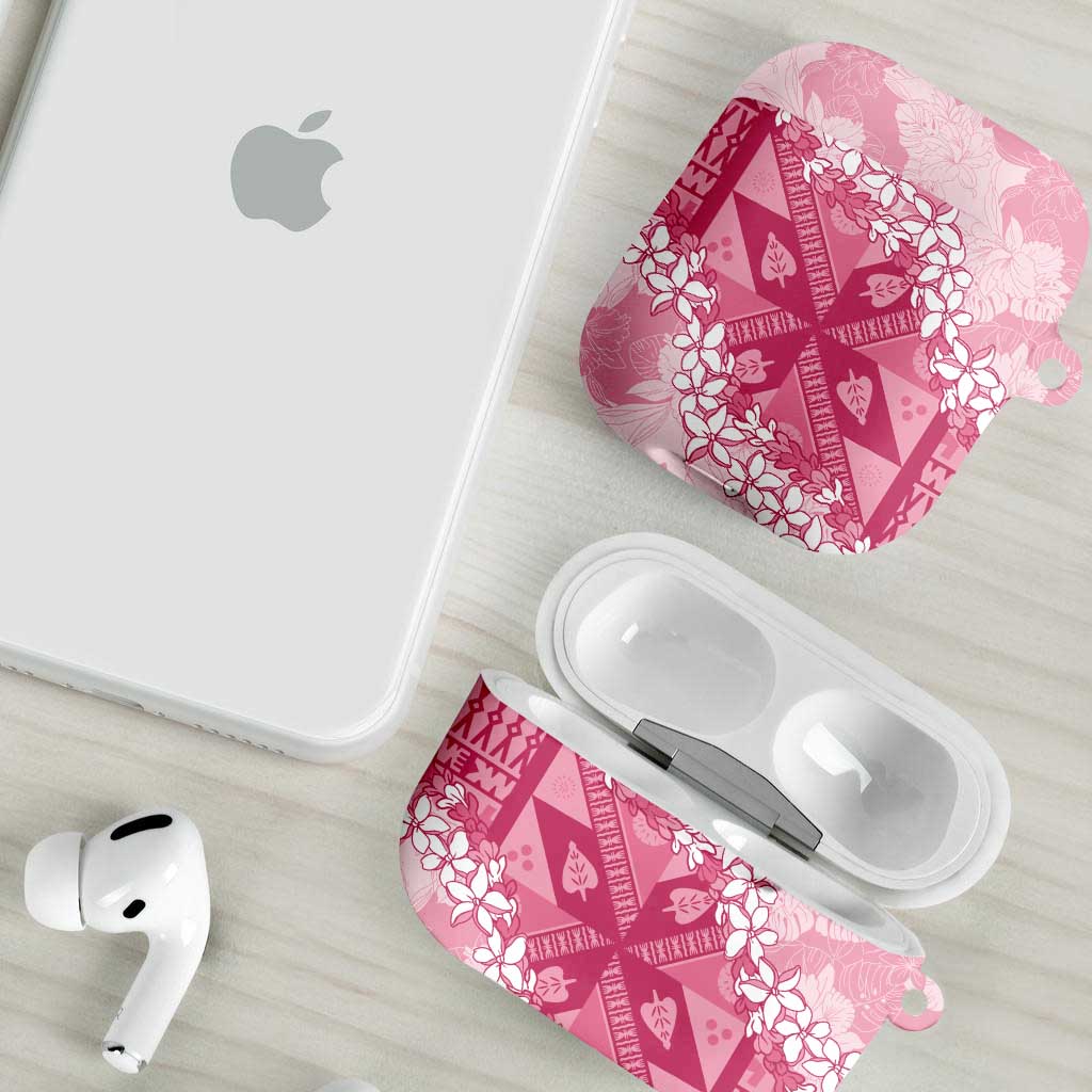 Bula Fiji Plumeria Tagimoucia Salusalu Pink AirPods Case Kaiviti Masi LT7 - Polynesian Pride