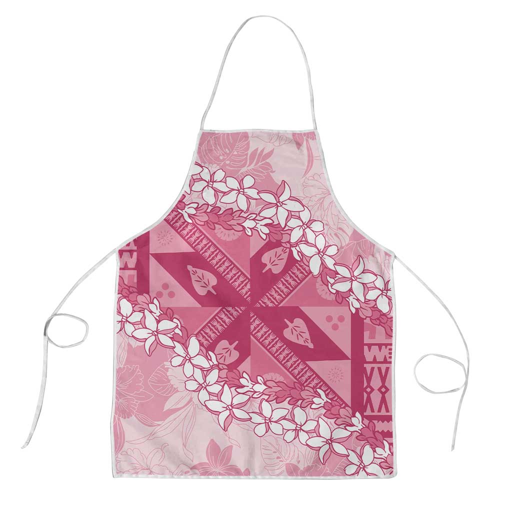 Bula Fiji Plumeria Tagimoucia Salusalu Pink Apron Kaiviti Masi LT7 Pink - Polynesian Pride