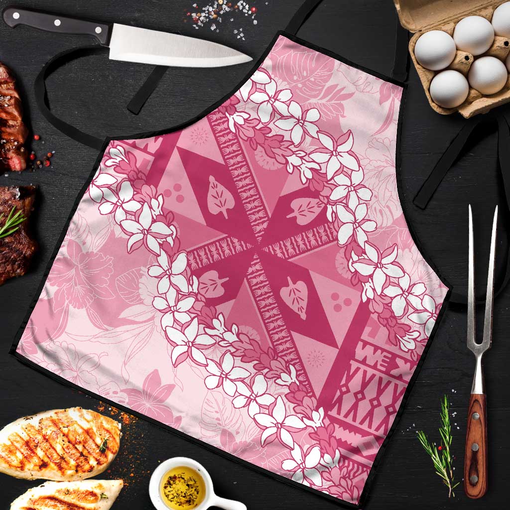 Bula Fiji Plumeria Tagimoucia Salusalu Pink Apron Kaiviti Masi LT7 Pink - Polynesian Pride