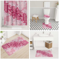Bula Fiji Plumeria Tagimoucia Salusalu Pink Bathroom Set Kaiviti Masi LT7 - Polynesian Pride