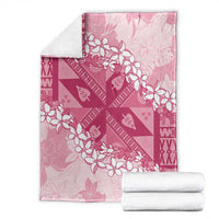 Bula Fiji Plumeria Tagimoucia Salusalu Pink Blanket Kaiviti Masi LT7 - Polynesian Pride