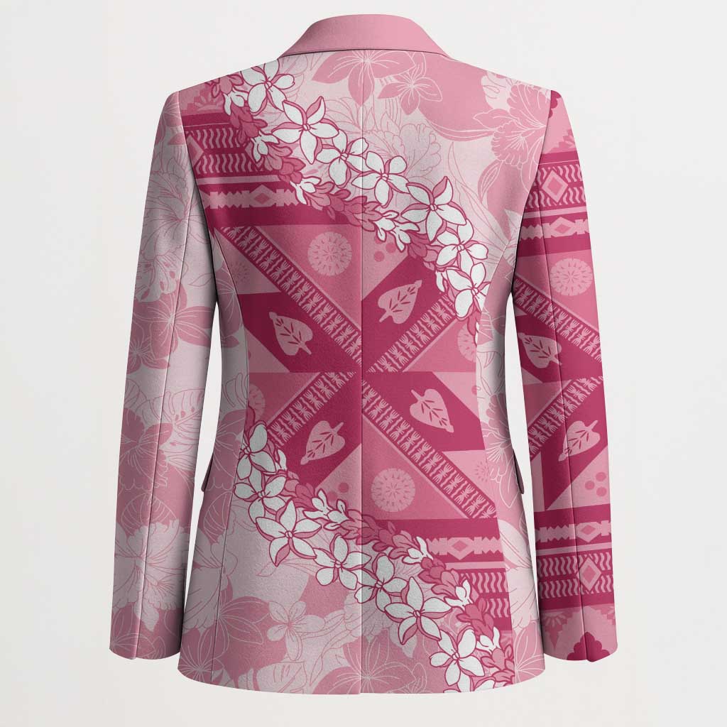 Bula Fiji Plumeria Tagimoucia Salusalu Pink Blazer Kaiviti Masi - Polynesian Pride