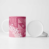 Bula Fiji Plumeria Tagimoucia Salusalu Pink Ceramic Mug Kaiviti Masi LT7 - Polynesian Pride