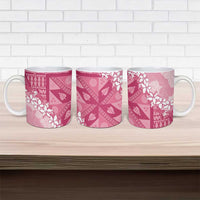 Bula Fiji Plumeria Tagimoucia Salusalu Pink Ceramic Mug Kaiviti Masi LT7 - Polynesian Pride