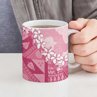 Bula Fiji Plumeria Tagimoucia Salusalu Pink Ceramic Mug Kaiviti Masi LT7 - Polynesian Pride