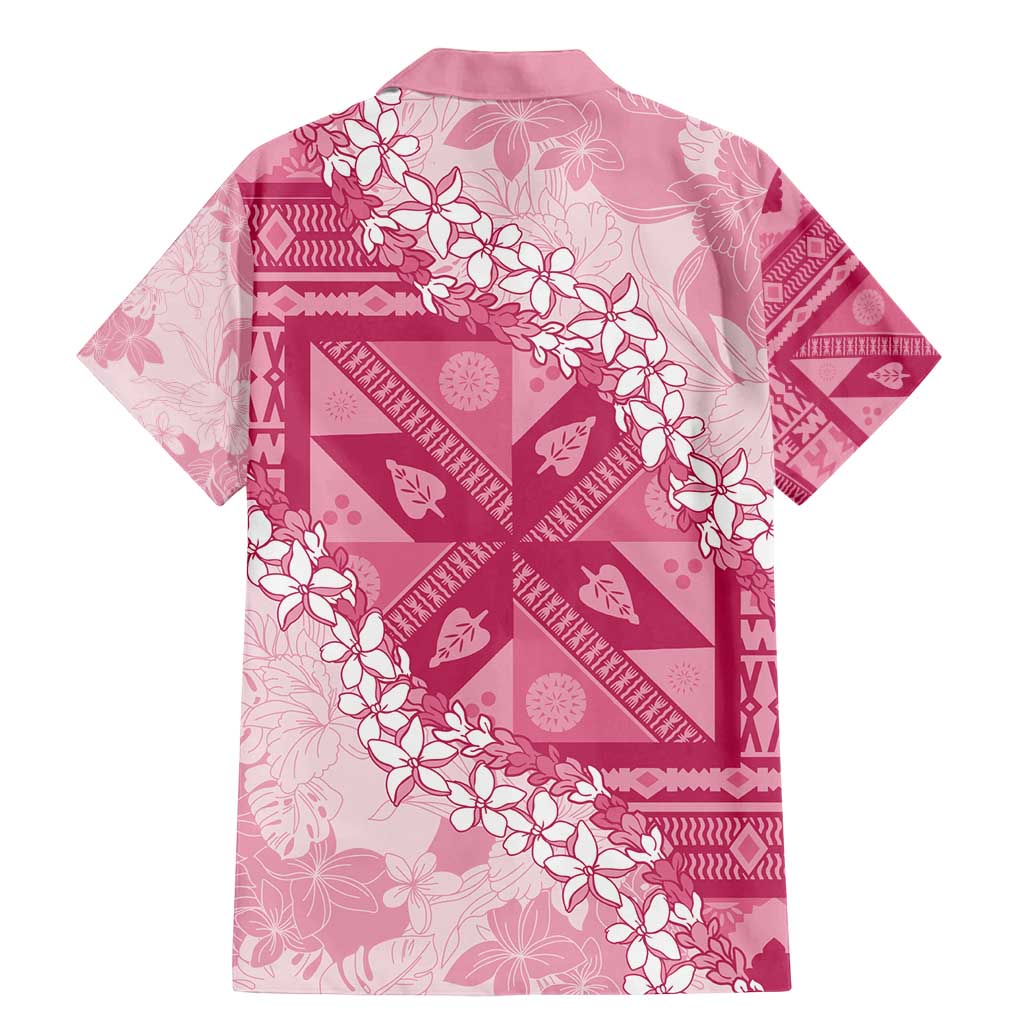 Bula Fiji Plumeria Tagimoucia Salusalu Pink Family Matching Mermaid Dress and Hawaiian Shirt Kaiviti Masi LT7 - Polynesian Pride