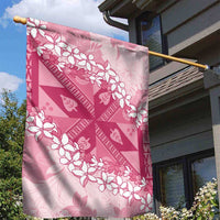 Bula Fiji Plumeria Tagimoucia Salusalu Pink Garden Flag Kaiviti Masi LT7 - Polynesian Pride
