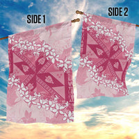 Bula Fiji Plumeria Tagimoucia Salusalu Pink Garden Flag Kaiviti Masi LT7 - Polynesian Pride