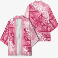 Bula Fiji Plumeria Tagimoucia Salusalu Pink Kimono Kaiviti Masi LT7 - Polynesian Pride