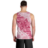 Bula Fiji Plumeria Tagimoucia Salusalu Pink Men Tank Top Kaiviti Masi LT7 - Polynesian Pride