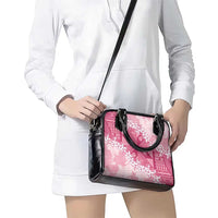 Bula Fiji Plumeria Tagimoucia Salusalu Pink Shoulder Handbag Kaiviti Masi LT7 - Polynesian Pride