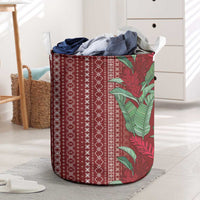 Women's Day Samoa Malu Tattoo Inspired Mix Teuila Laundry Basket Scarlet