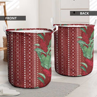 Women's Day Samoa Malu Tattoo Inspired Mix Teuila Laundry Basket Scarlet