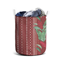 Women's Day Samoa Malu Tattoo Inspired Mix Teuila Laundry Basket Scarlet
