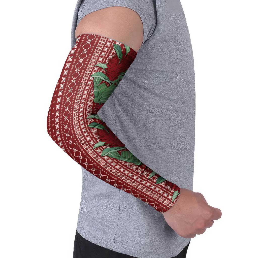Women's Day Samoa Malu Tattoo Inspired Mix Teuila Arm Sleeves Scarlet
