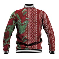 Women's Day Samoa Malu Tattoo Inspired Mix Teuila Baseball Jacket Scarlet