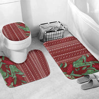 Women's Day Samoa Malu Tattoo Inspired Mix Teuila Bathroom Set Scarlet LT7 Mat Set Only (3 pcs) One Size Scarlet - Polynesian Pride