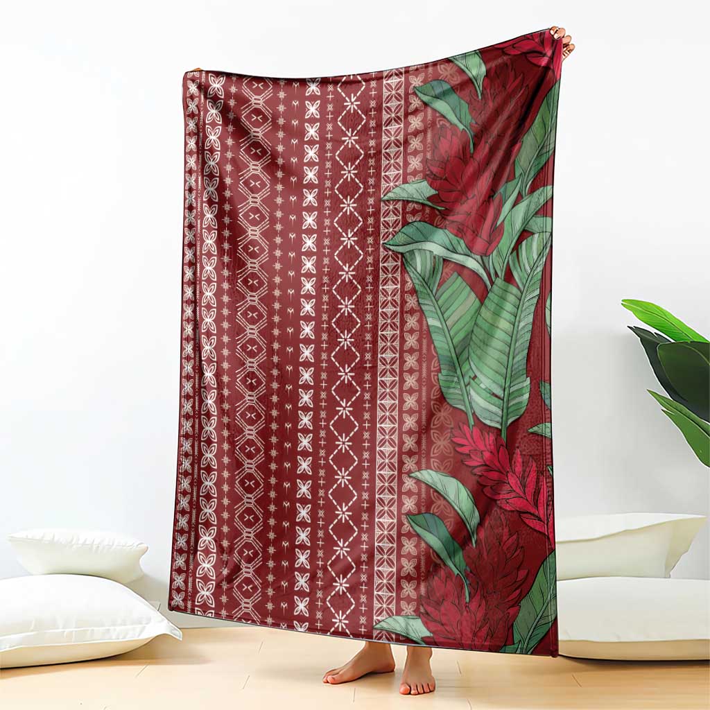 Women's Day Samoa Malu Tattoo Inspired Mix Teuila Blanket Scarlet