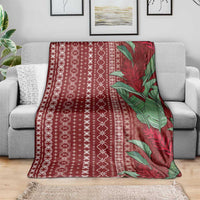 Women's Day Samoa Malu Tattoo Inspired Mix Teuila Blanket Scarlet