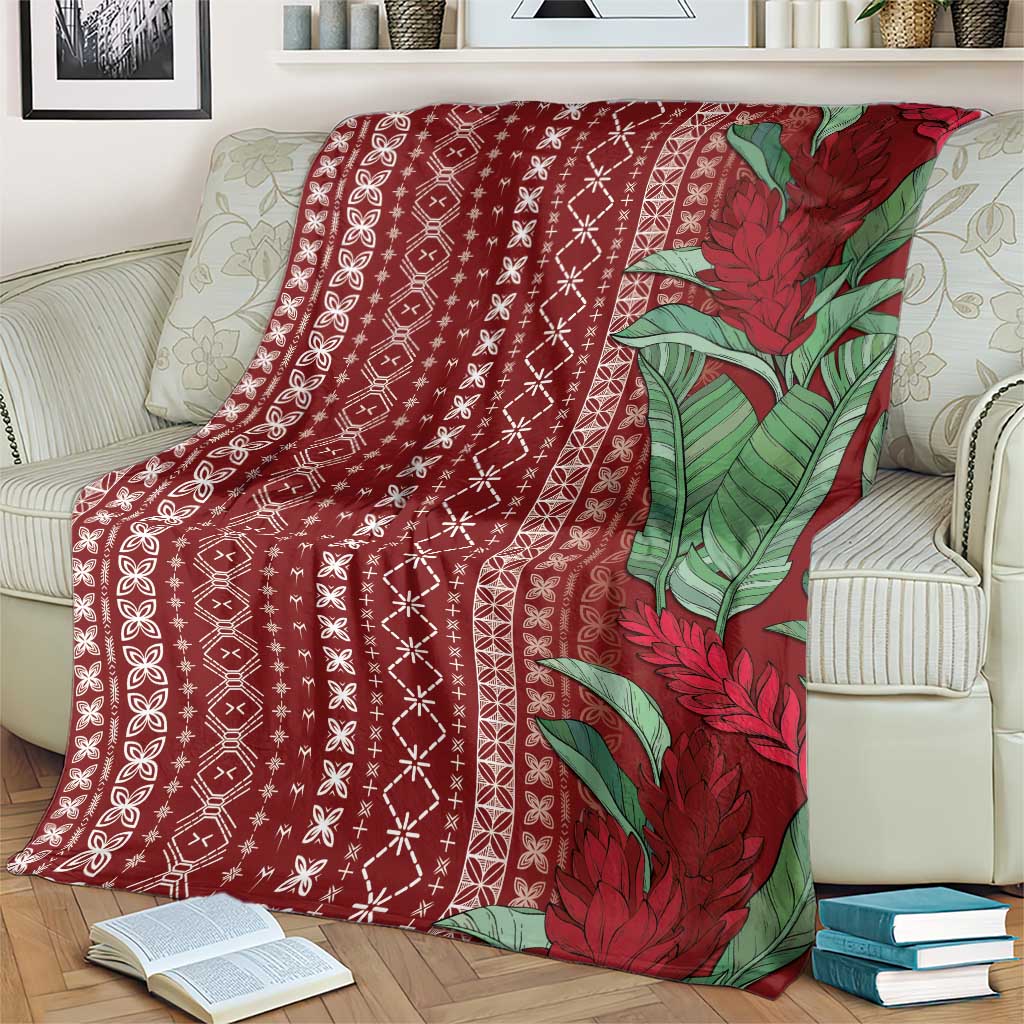 Women's Day Samoa Malu Tattoo Inspired Mix Teuila Blanket Scarlet