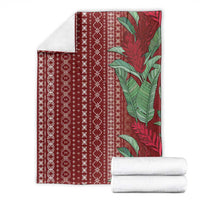 Women's Day Samoa Malu Tattoo Inspired Mix Teuila Blanket Scarlet