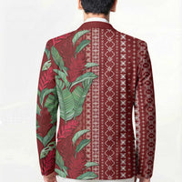 Women's Day Samoa Malu Tattoo Inspired Mix Teuila Blazer Scarlet