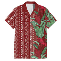 Women's Day Samoa Malu Tattoo Inspired Mix Teuila Family Matching Puletasi and Hawaiian Shirt Scarlet