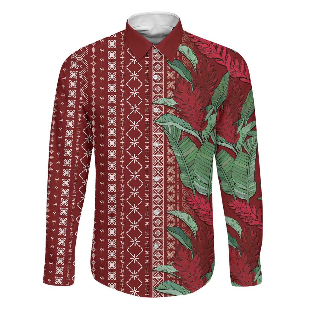 Women's Day Samoa Malu Tattoo Inspired Mix Teuila Family Matching Puletasi and Hawaiian Shirt Scarlet