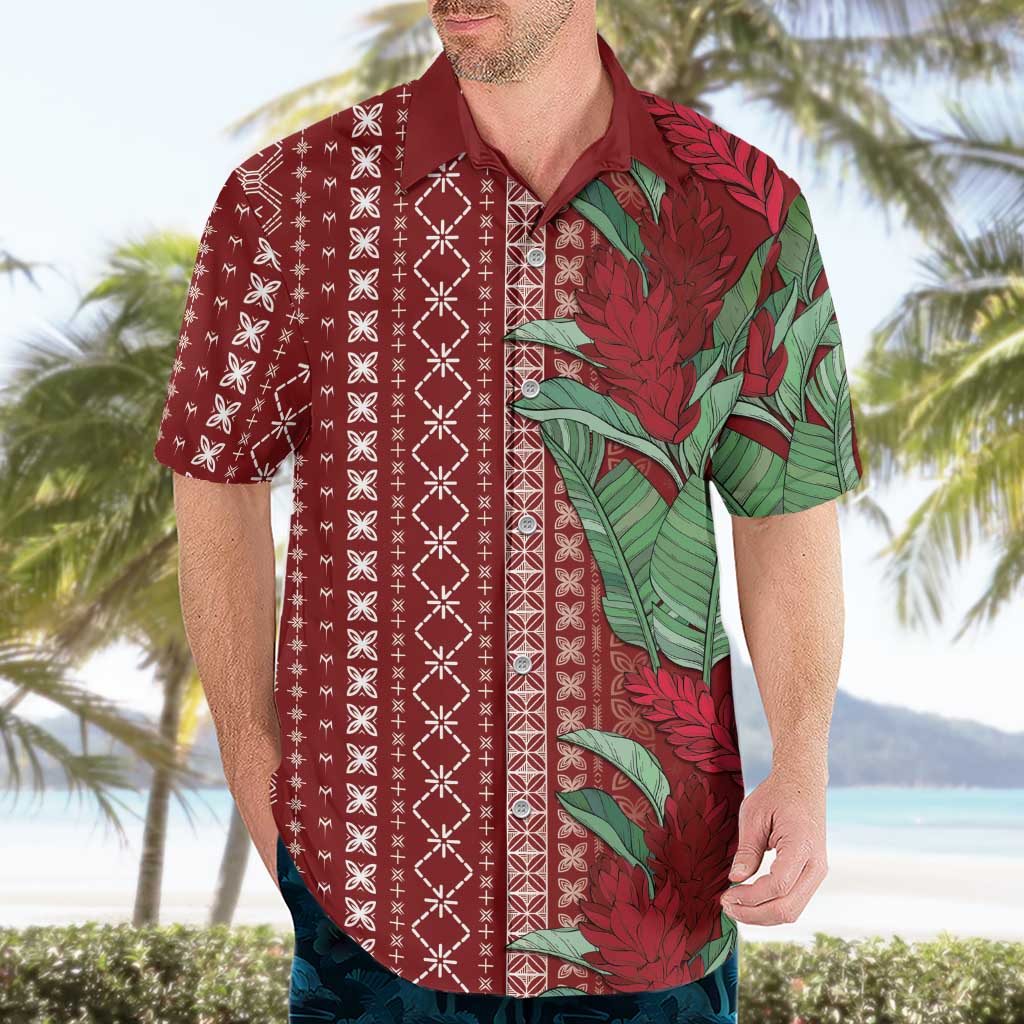 Women's Day Samoa Malu Tattoo Inspired Mix Teuila Hawaiian Shirt Scarlet LT7 - Polynesian Pride