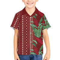 Women's Day Samoa Malu Tattoo Inspired Mix Teuila Hawaiian Shirt Scarlet LT7 - Polynesian Pride