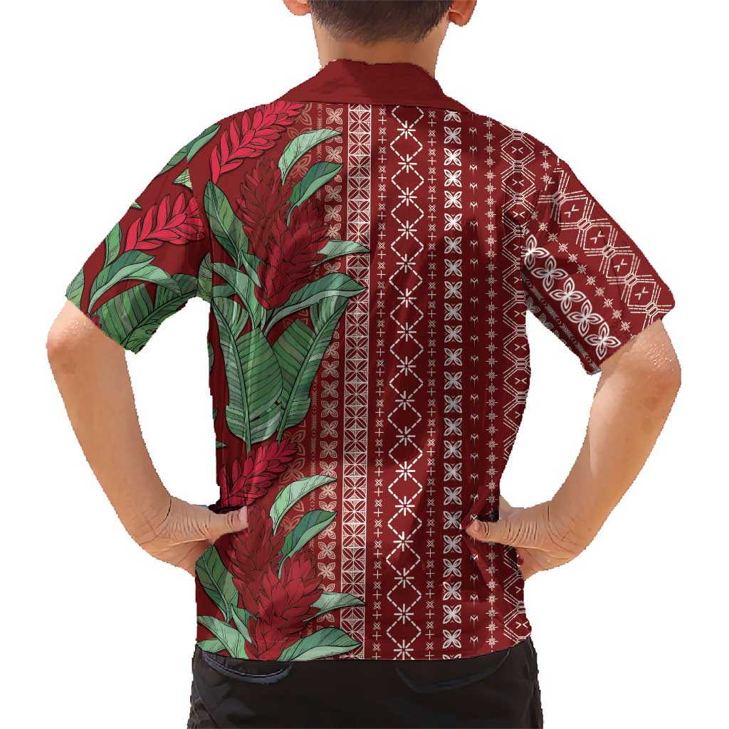Women's Day Samoa Malu Tattoo Inspired Mix Teuila Hawaiian Shirt Scarlet LT7 - Polynesian Pride