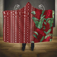 Women's Day Samoa Malu Tattoo Inspired Mix Teuila Hooded Blanket Scarlet