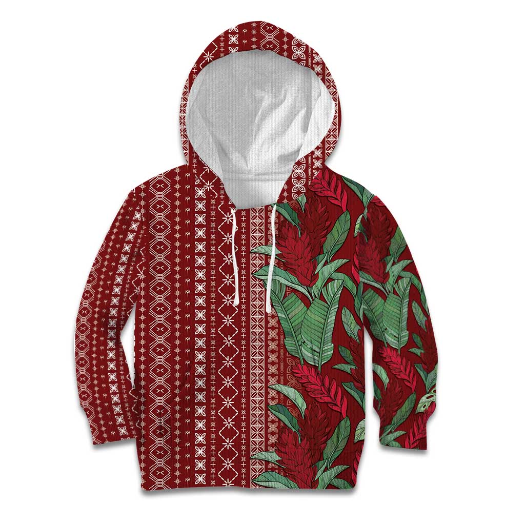 Women's Day Samoa Malu Tattoo Inspired Mix Teuila Kid Hoodie Scarlet