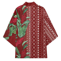 Women's Day Samoa Malu Tattoo Inspired Mix Teuila Kimono Scarlet