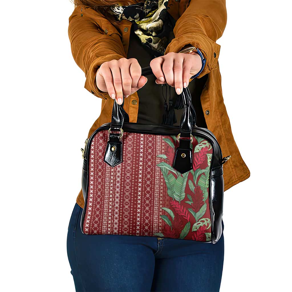 Women's Day Samoa Malu Tattoo Inspired Mix Teuila Shoulder Handbag Scarlet LT7 One Size Scarlet - Polynesian Pride