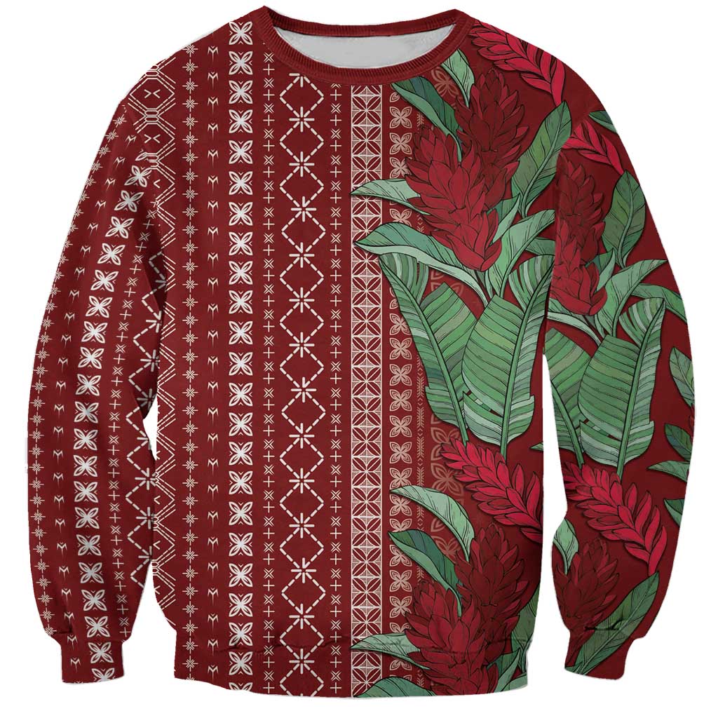 Women's Day Samoa Malu Tattoo Inspired Mix Teuila Sweatshirt Scarlet