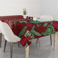 Women's Day Samoa Malu Tattoo Inspired Mix Teuila Tablecloth Scarlet