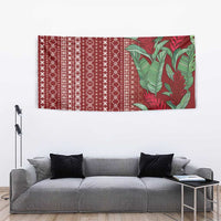 Women's Day Samoa Malu Tattoo Inspired Mix Teuila Tapestry Scarlet