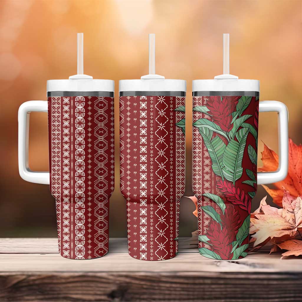 Women's Day Samoa Malu Tattoo Inspired Mix Teuila Tumbler With Handle Scarlet