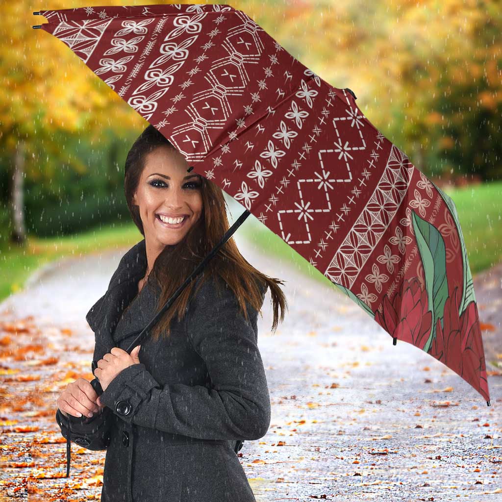 Women's Day Samoa Malu Tattoo Inspired Mix Teuila Umbrella Scarlet