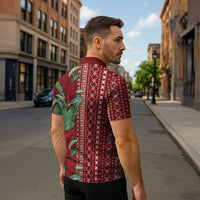 Women's Day Samoa Malu Tattoo Inspired Mix Teuila Zipper Polo Shirt Scarlet