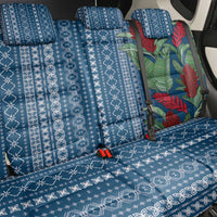 Women's Day Samoa Malu Tattoo Inspired Mix Teuila Back Car Seat Cover Royal Blue