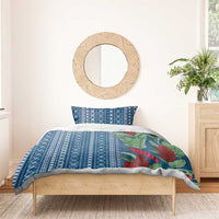 Women's Day Samoa Malu Tattoo Inspired Mix Teuila Bedding Set Royal Blue