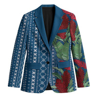 Women's Day Samoa Malu Tattoo Inspired Mix Teuila Blazer Royal Blue